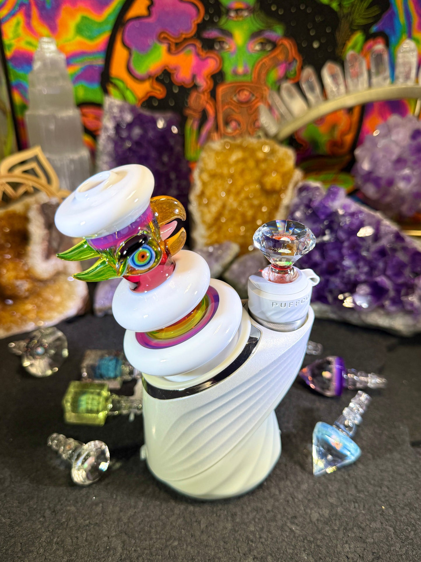 Opal Pomegranate UV Crown Jewel Joystick