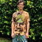 Summer Solstice with Salt Bleach Dye T-Shirt (Large)