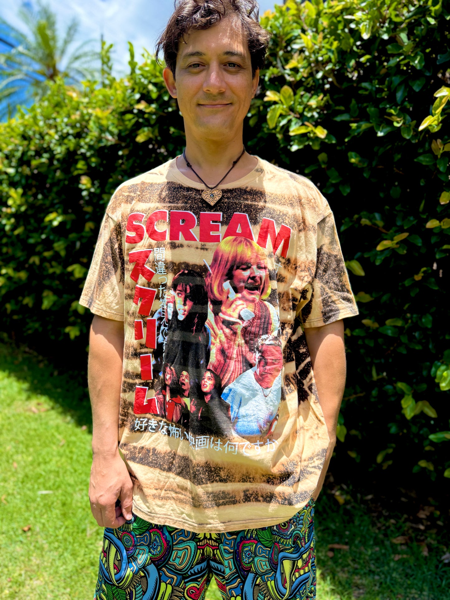 Scream Bleach Dye T-Shirt (2XL)