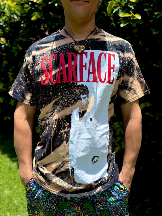 Scarface Bleach Dye T-Shirt (Large)