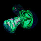 B/W & Rainbow Single Opal UV Scribble Mushroom Pendant