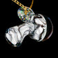 B/W & Rainbow Single Opal UV Scribble Mushroom Pendant