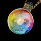 B/W & Rainbow Single Opal UV Scribble Mushroom Pendant