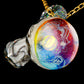 B/W & Rainbow Single Opal UV Scribble Mushroom Pendant