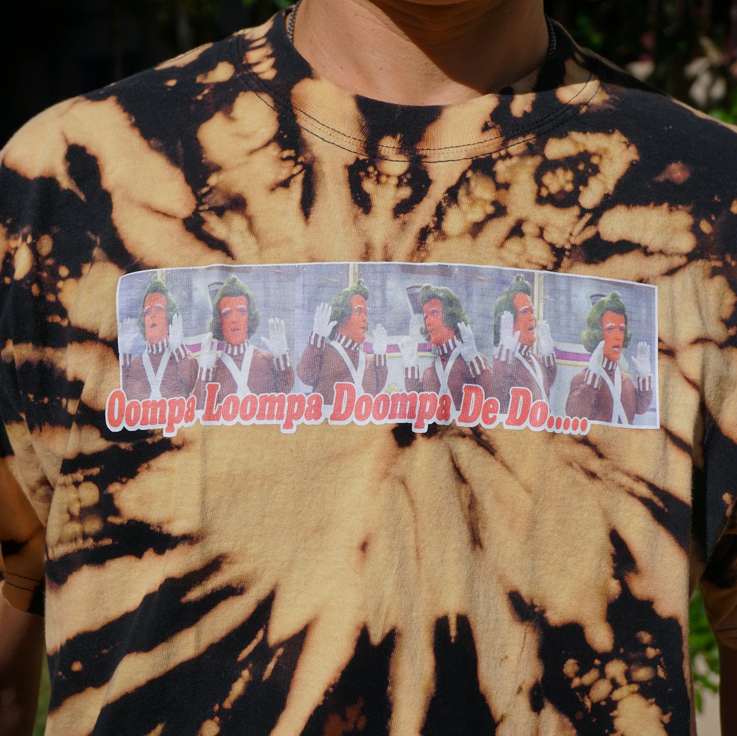 Oompa Loompa Bleach Dye T-shirt (Large)