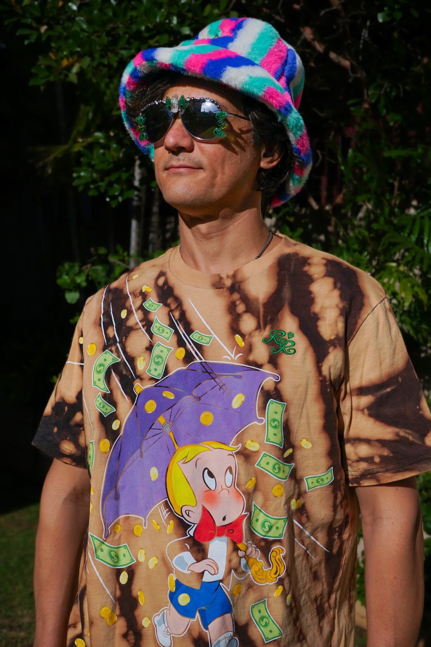 Richie Rich Bleach Dye T-shirt (X-Large)
