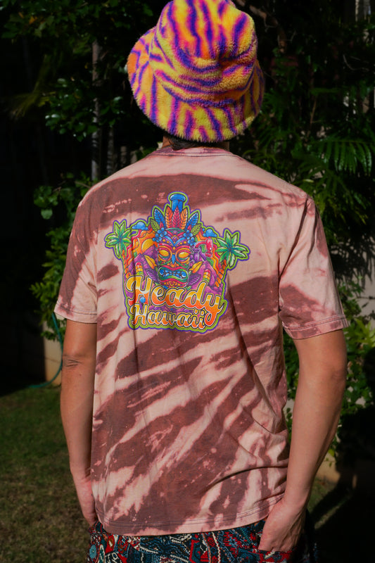 Heady Hawaii Bleach Dye T-shirt (X-Large)