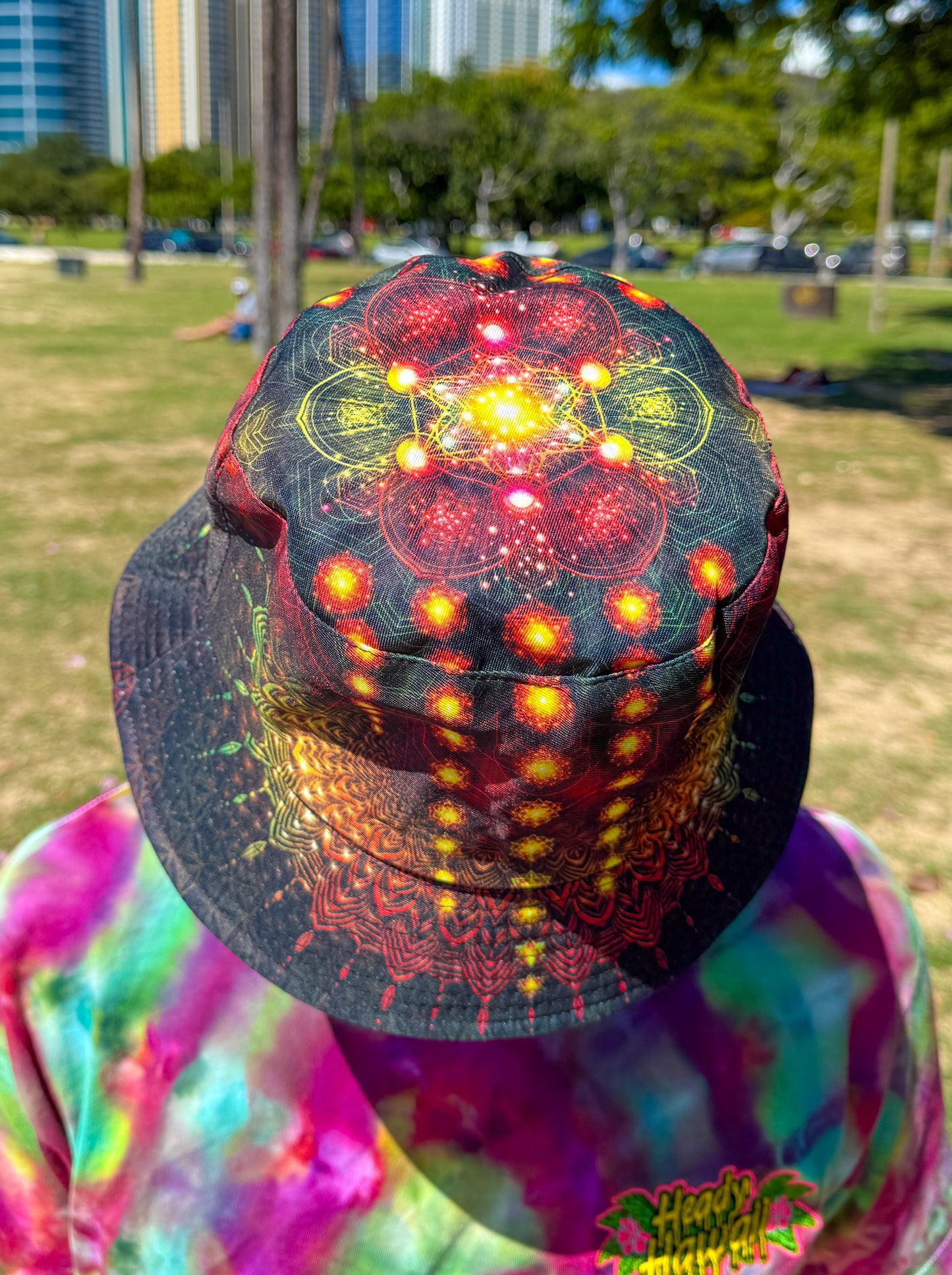 Rasta Sacred Geometry Bucket Hat