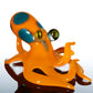 UV Orange Octopus Pendant