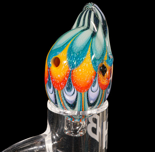Dichro UV Fire and Ice Dot Stack Dolphin Bubble Cap