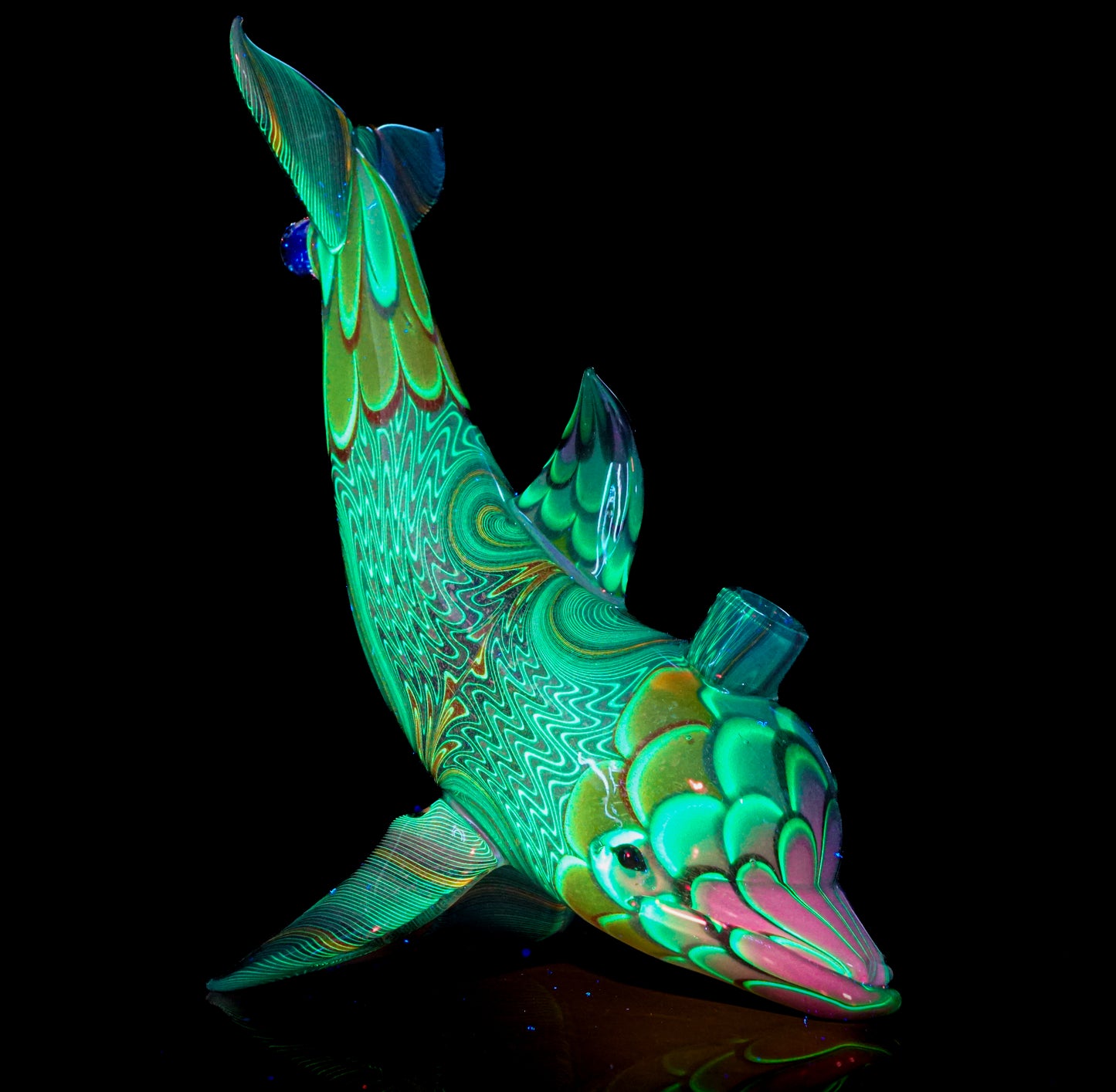 Dichro UV Fire and Ice Dot Stack Dolphin + Plug