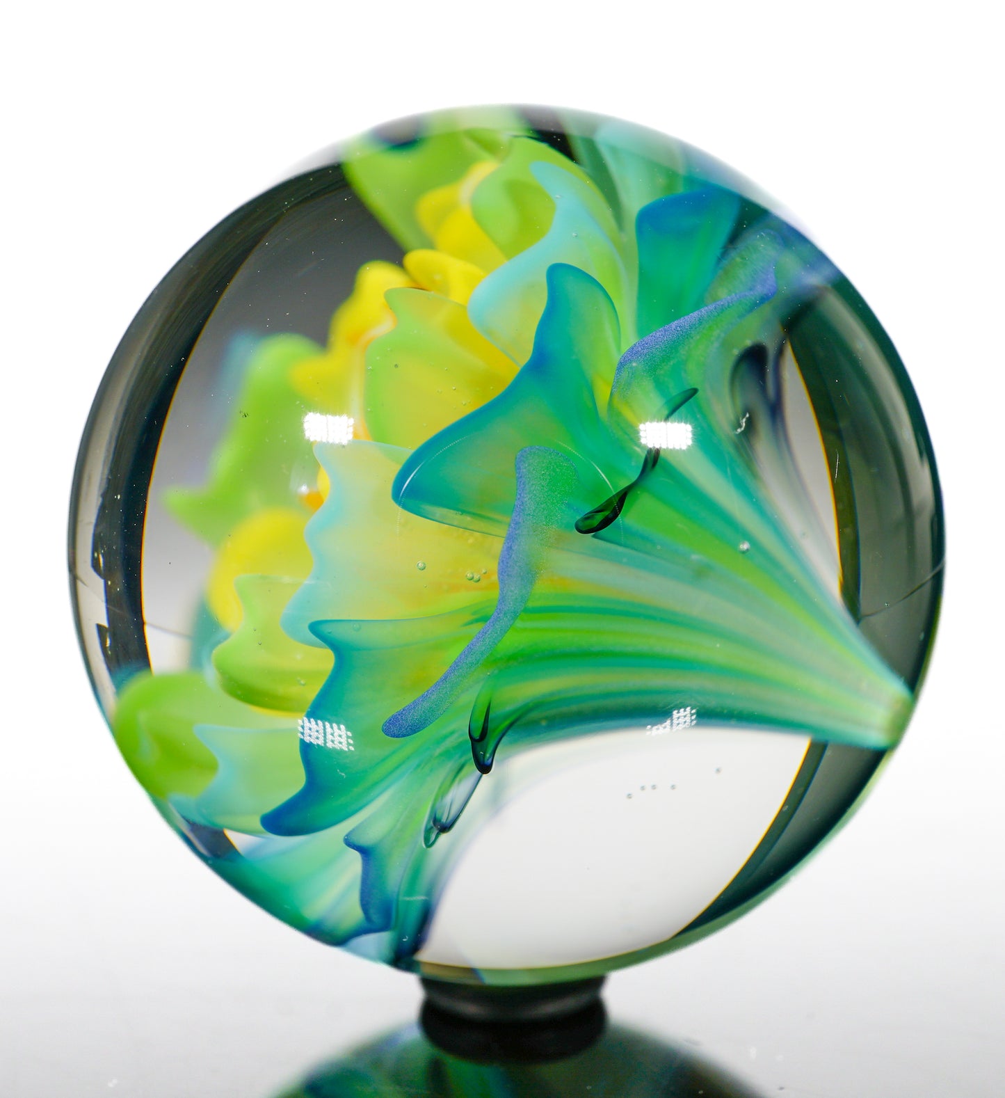 UV Rainbow Flower Implosion Marble no.3 (33mm)