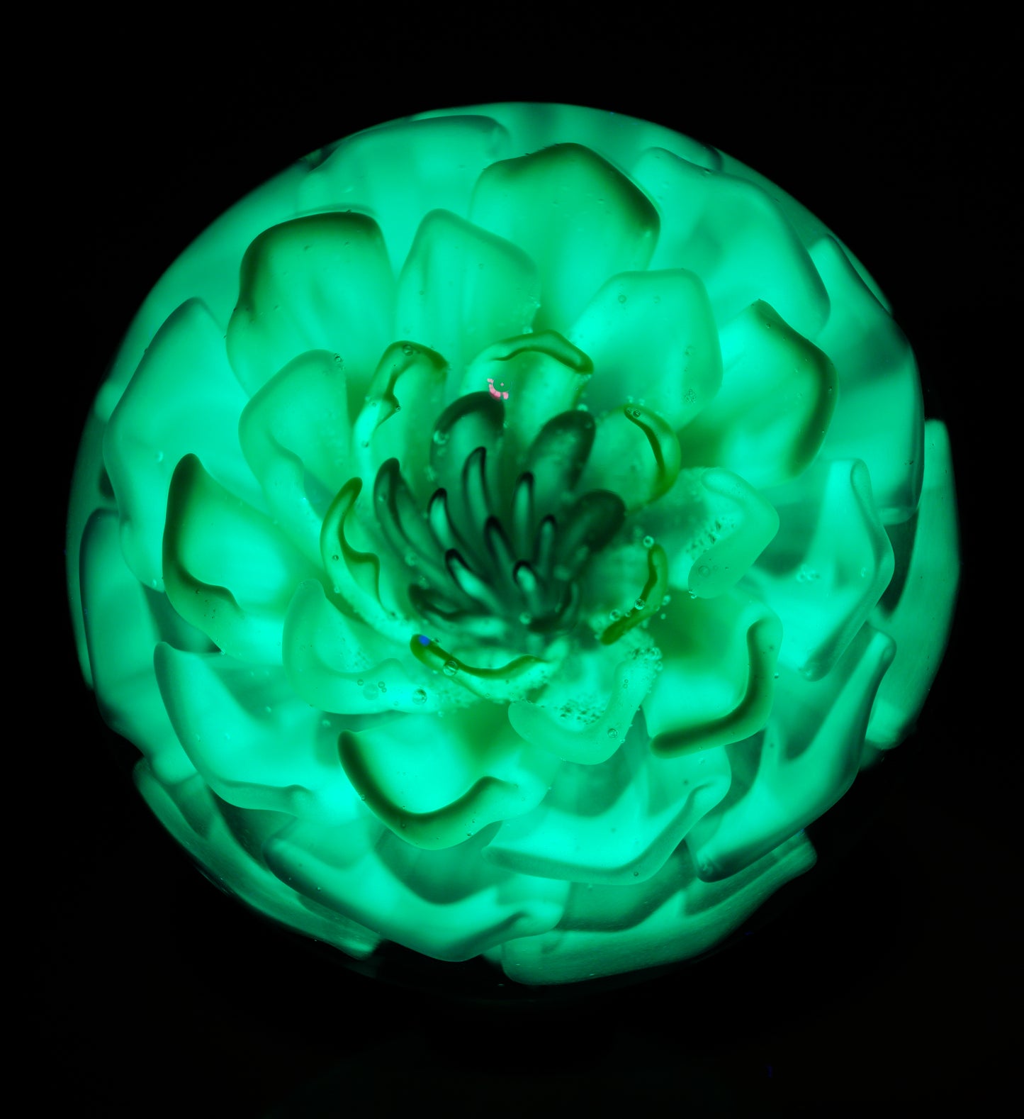 UV Rainbow Flower Implosion Marble no.3 (33mm)