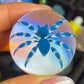 Blue and White Spider Marble (32mm)