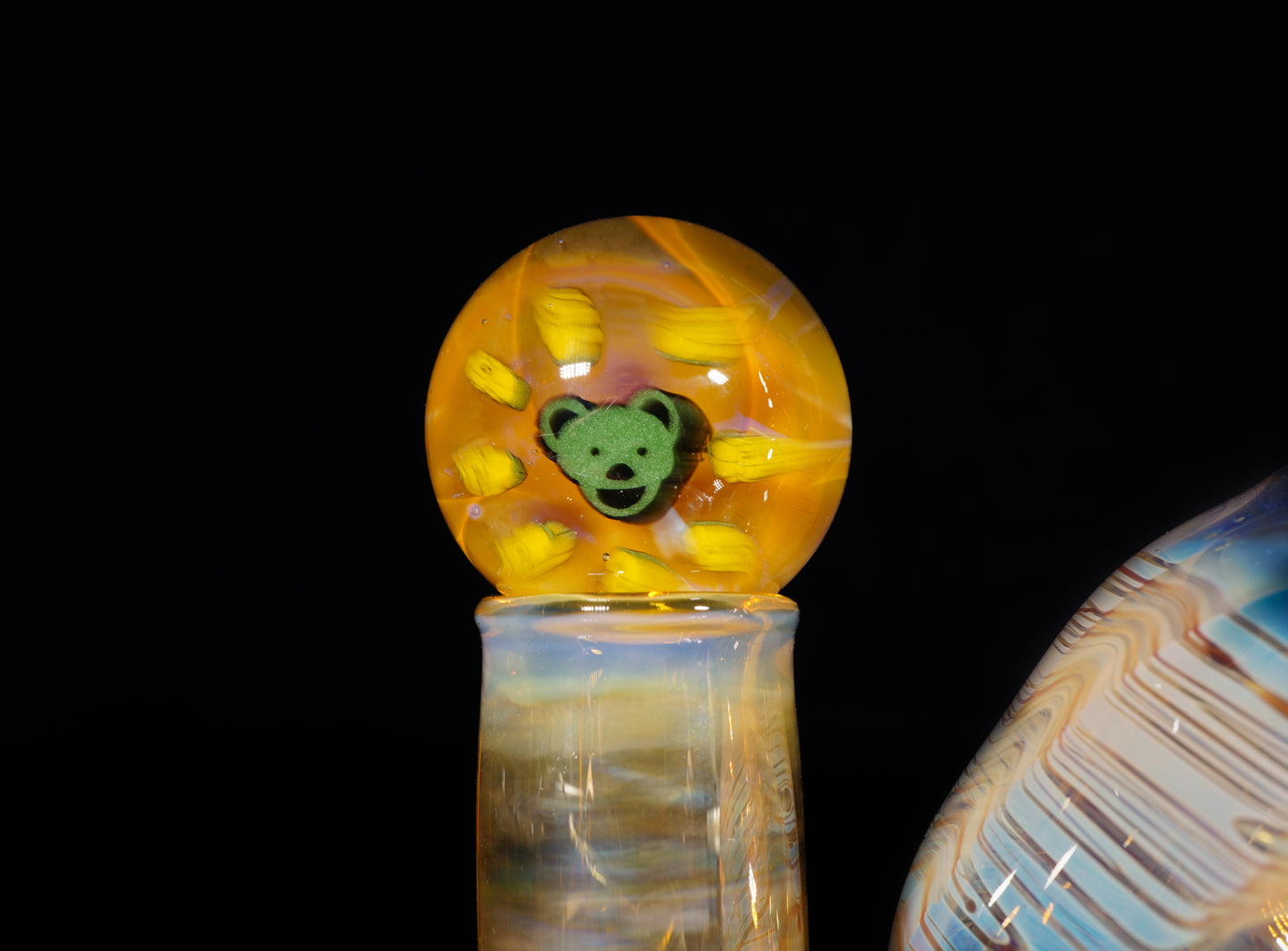 Grateful Dead Bubbler + Dancing Bear Marble (25mm)