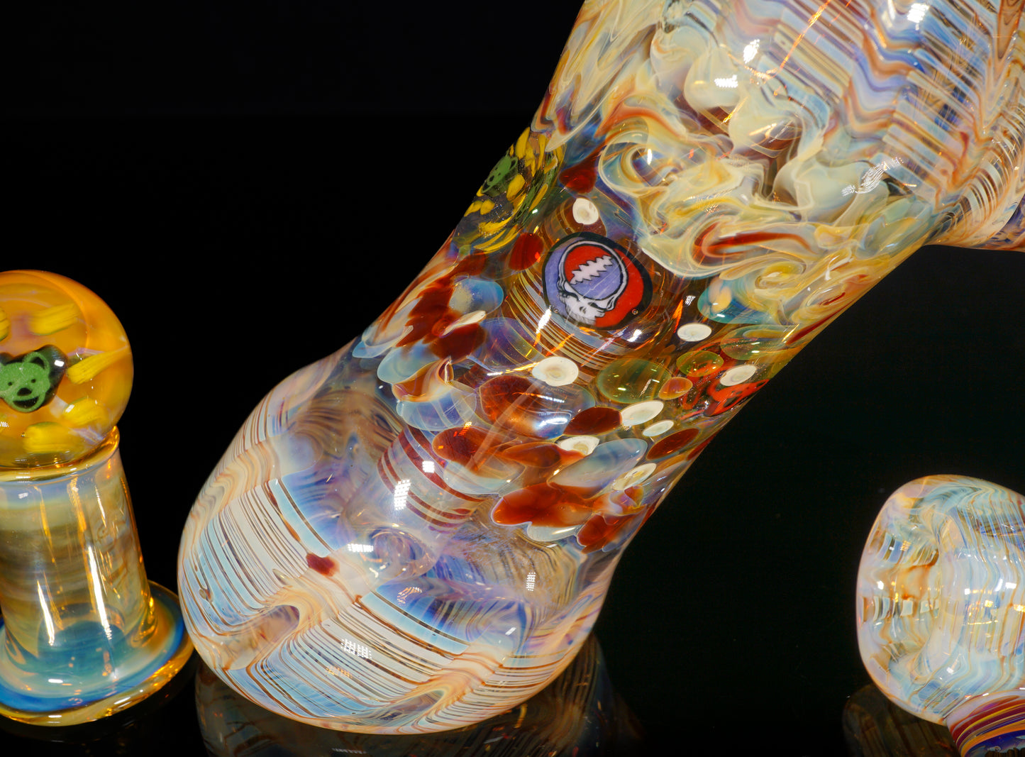 Grateful Dead Bubbler + Dancing Bear Marble (25mm)