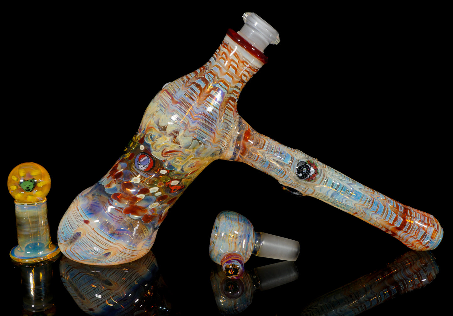 Grateful Dead Bubbler + Dancing Bear Marble (25mm)