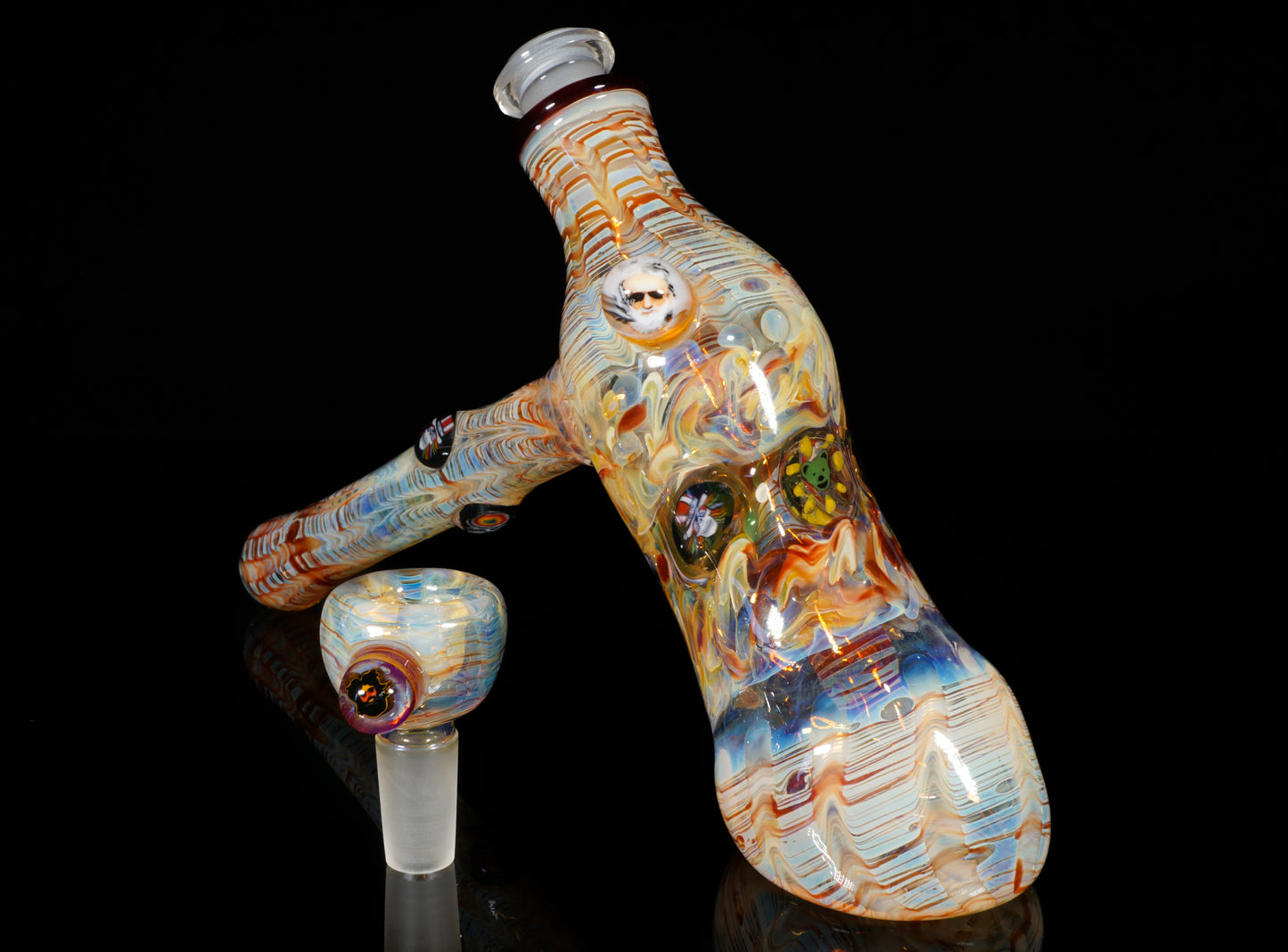 Grateful Dead Bubbler + Dancing Bear Marble (25mm)