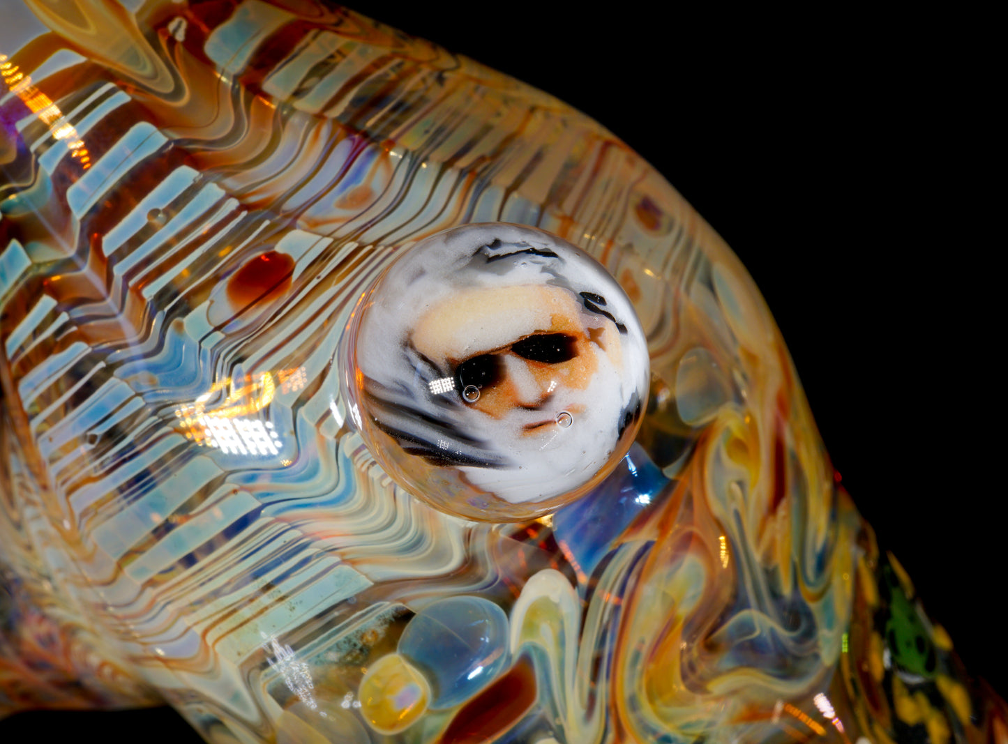 Grateful Dead Bubbler + Dancing Bear Marble (25mm)