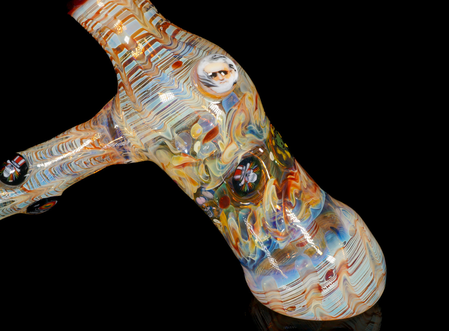 Grateful Dead Bubbler + Dancing Bear Marble (25mm)