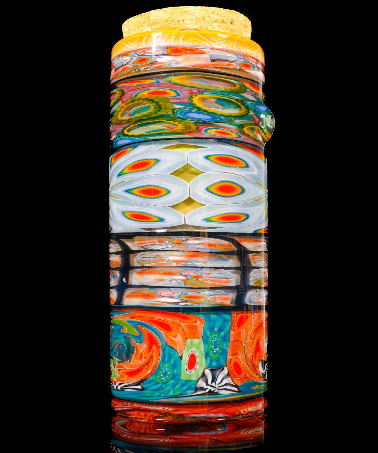 Abstract Milli Cork Jar