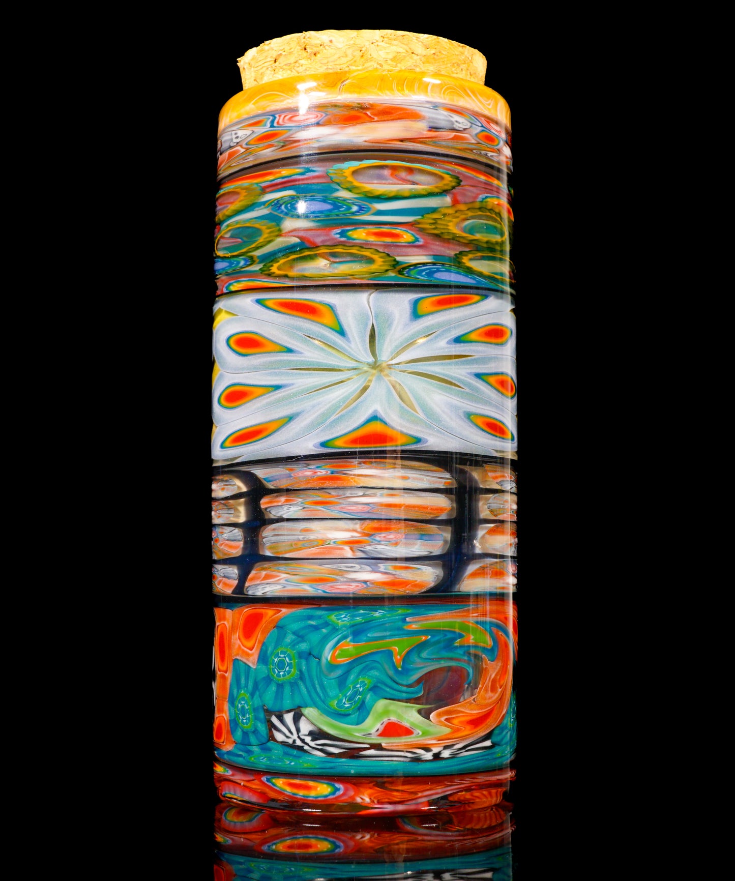 Abstract Milli Cork Jar