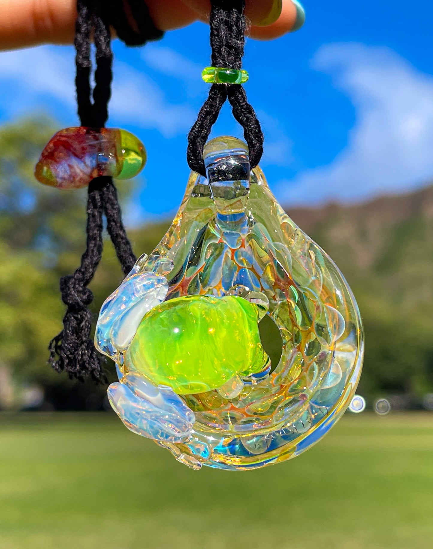 "Ohayo" Frog Pendant