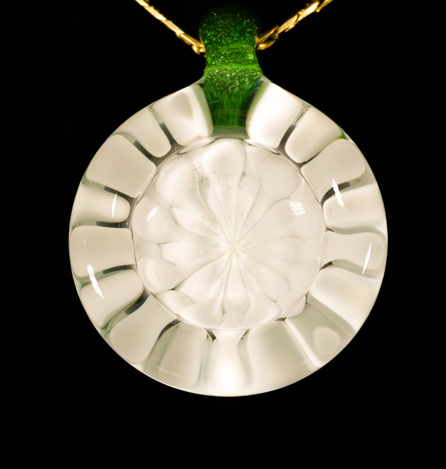Green and Yellow Dotstack Pendant