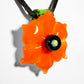 Orange Button Flower Pendant