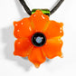Orange Button Flower Pendant