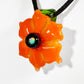 Orange Button Flower Pendant
