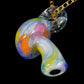 Pastel Rainbow Crushed Opal UV Scribble Mushroom Pendant