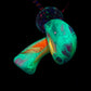 Pastel Rainbow Crushed Opal UV Scribble Mushroom Pendant