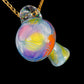 Pastel Rainbow Crushed Opal UV Scribble Mushroom Pendant