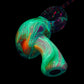 Pastel Rainbow Crushed Opal UV Scribble Mushroom Pendant