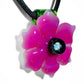 Fuchsia Button Flower Pendant