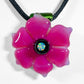 Fuchsia Button Flower Pendant
