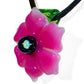 Fuchsia Button Flower Pendant