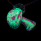 Pink Crushed Opal UV Scribble Mushroom Pendant