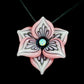 Pastel Pink Pinstripe Flower Pendant