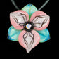 Pastel Pink Trillium Flower Pendant