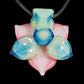 Pastel Pink Trillium Flower Pendant