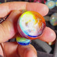 Rainbow Opal Galaxy UV Scribble Mega Mushroom Pendant