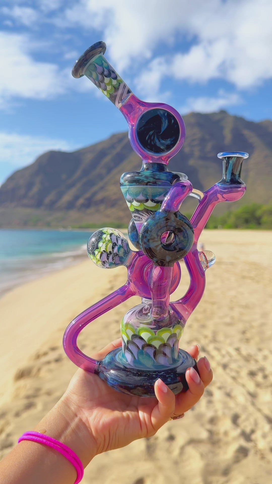Crushed Opal Space Fume and Dotstack Trident Recycler – H