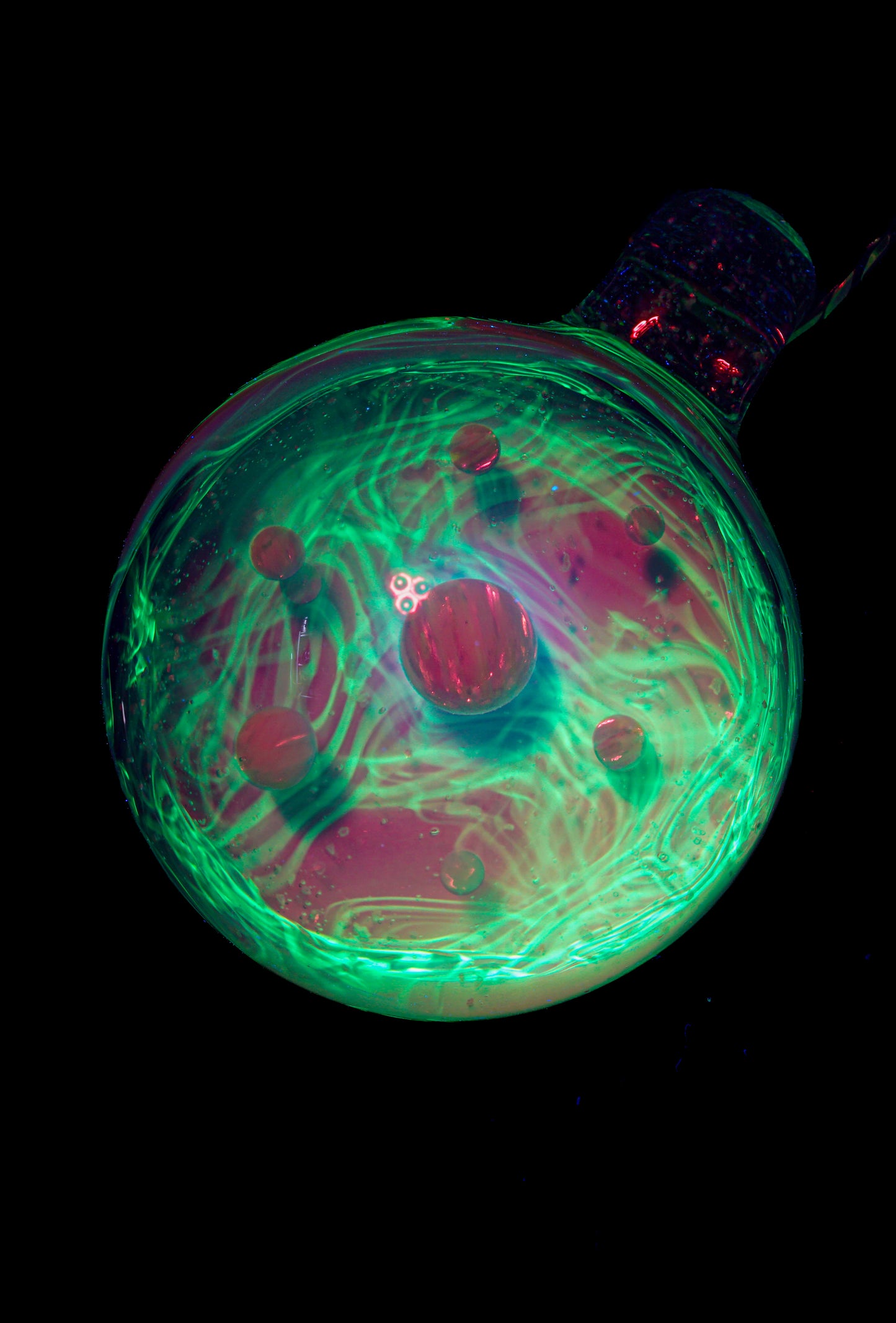 Opal Galaxy UV Scribble Tech Mega Mushroom Pendant