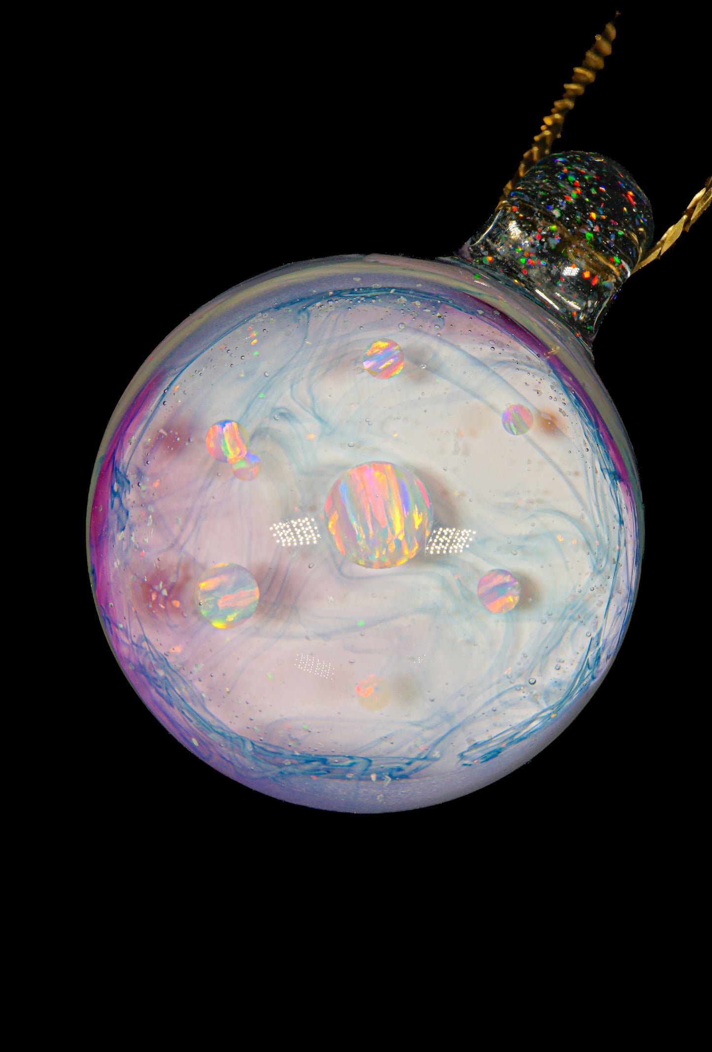 Opal Galaxy UV Scribble Tech Mega Mushroom Pendant