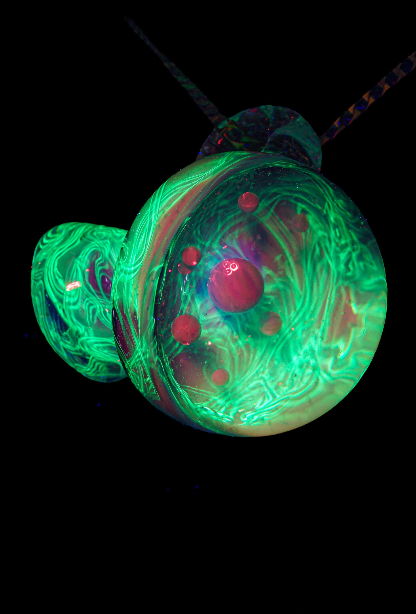 Opal Galaxy UV Scribble Tech Mega Mushroom Pendant