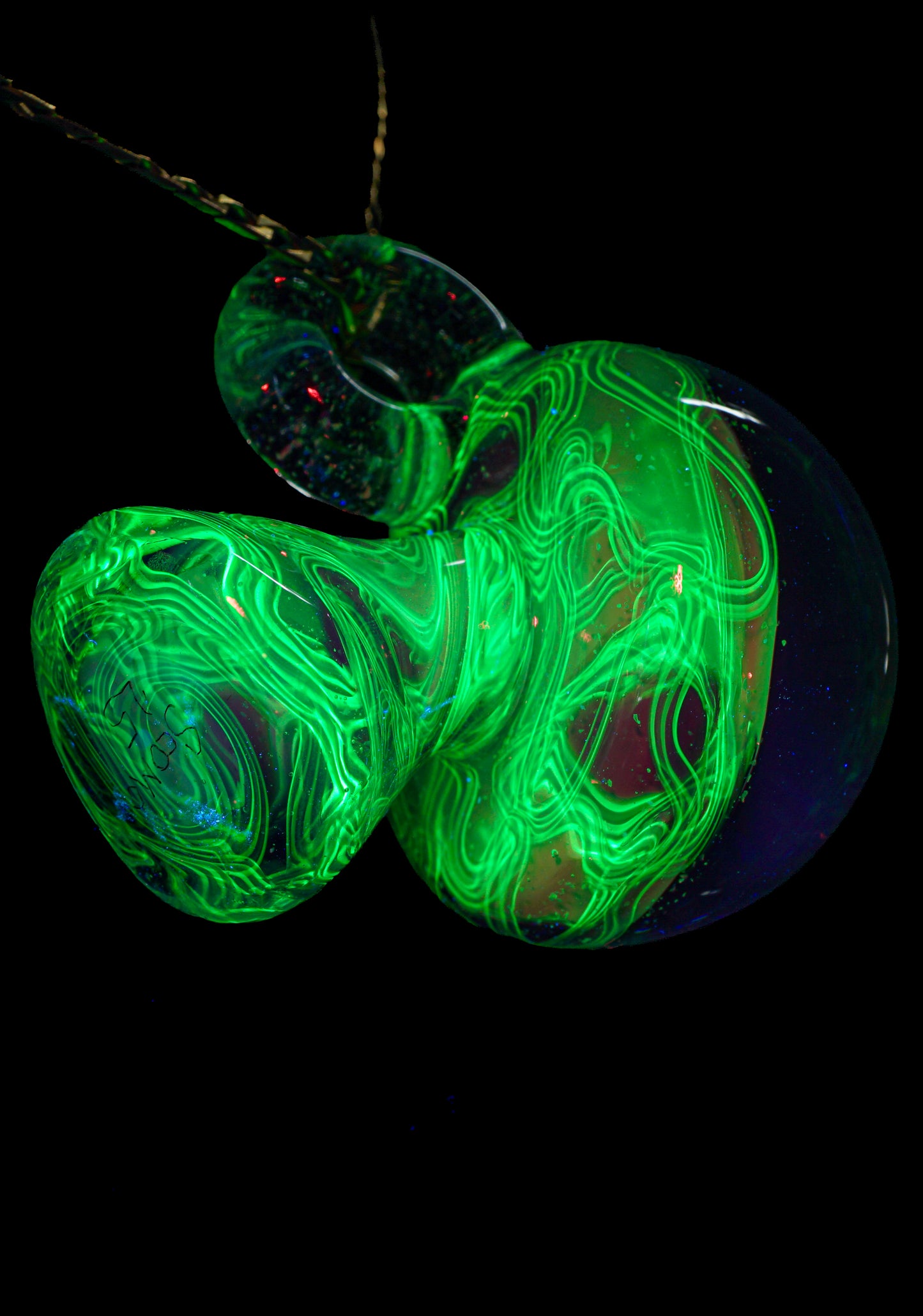 Opal Galaxy UV Scribble Tech Mega Mushroom Pendant