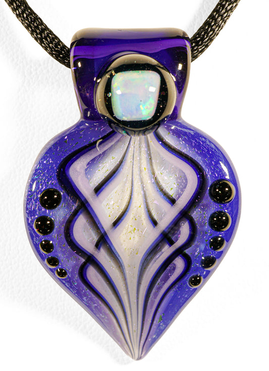 Indigo Petal Pendant