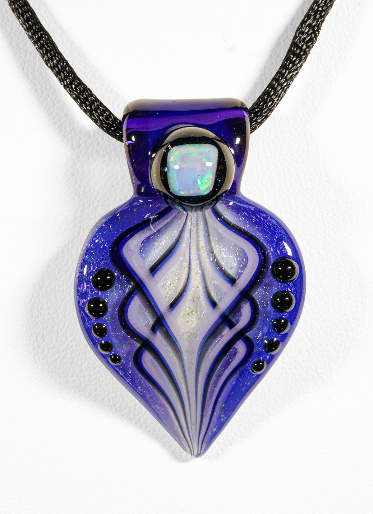Indigo Petal Pendant